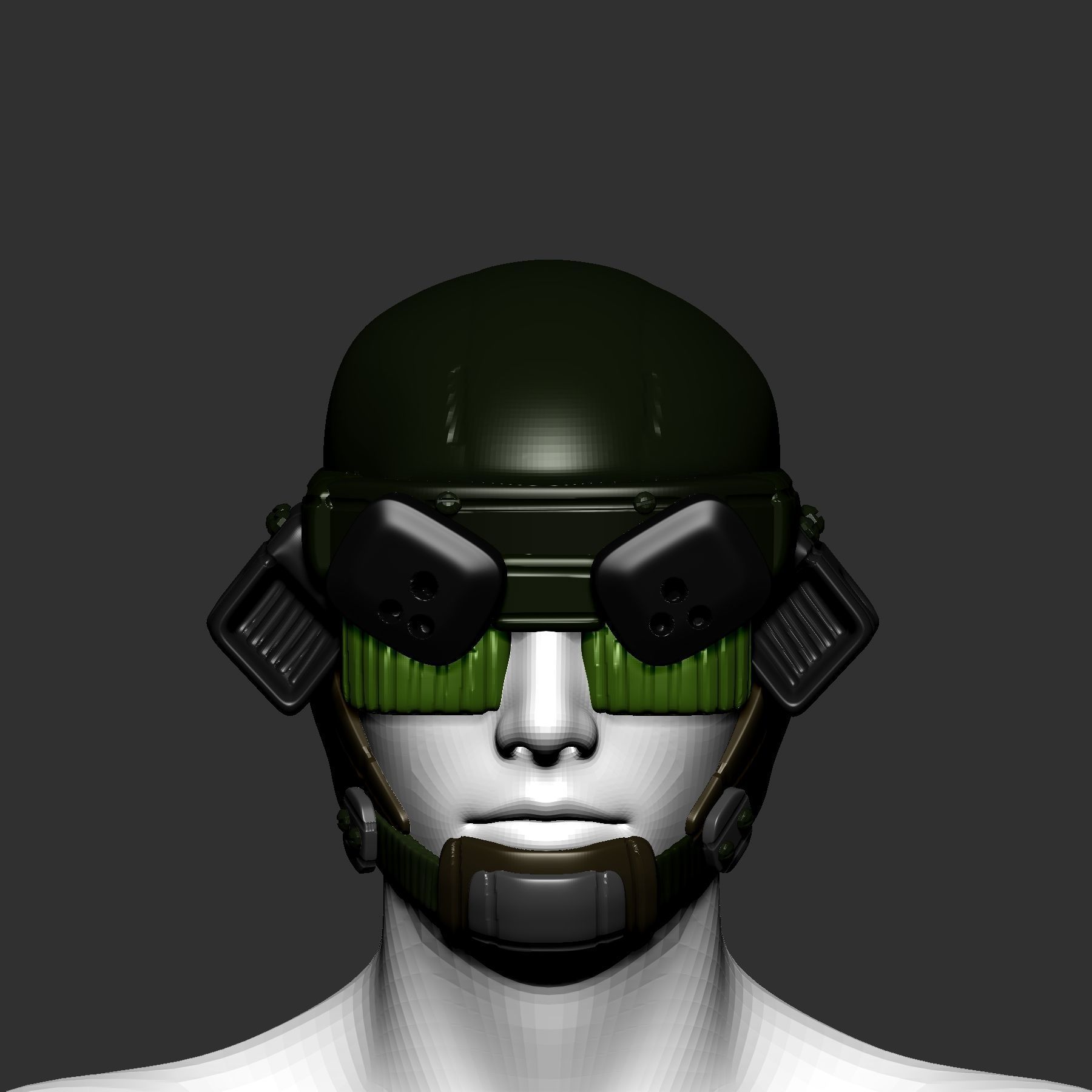 helmet high poly sculpt 3d printable 3D model 3D model_1