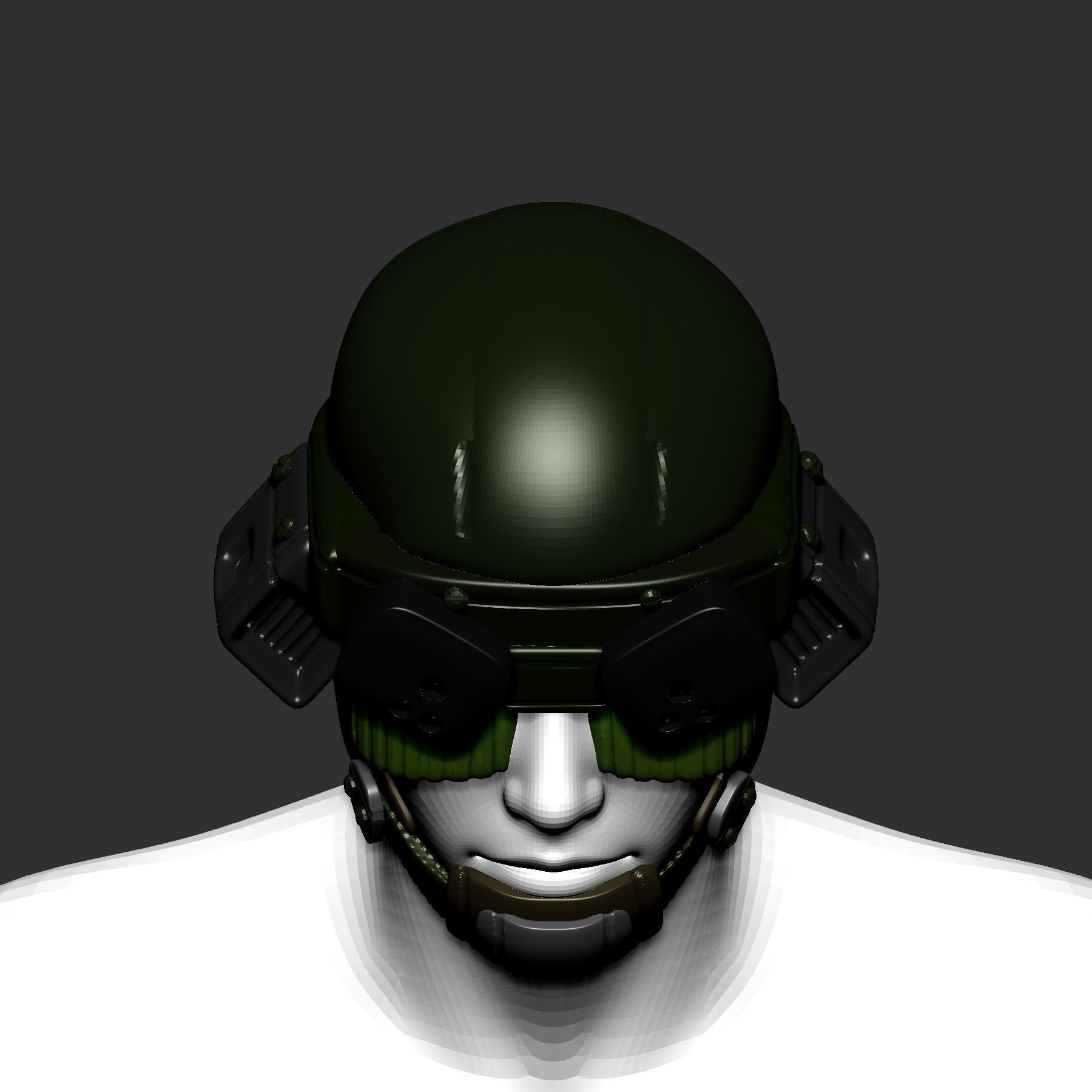 helmet high poly sculpt 3d printable 3D model 3D model_6