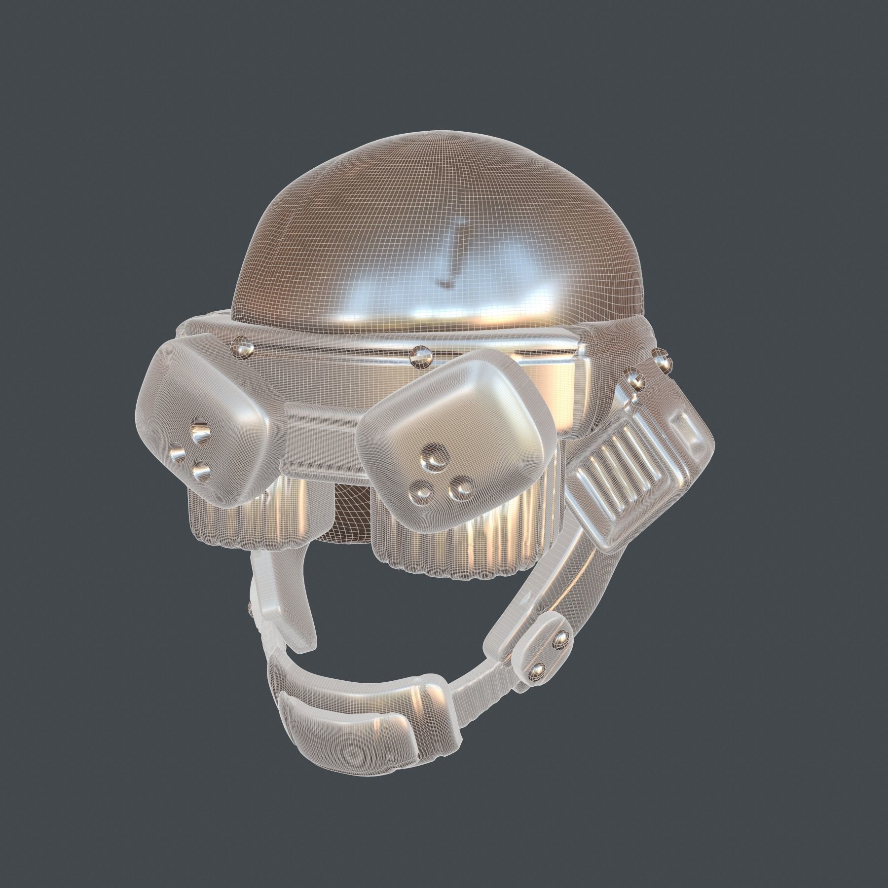 helmet high poly sculpt 3d printable 3D model 3D model_9