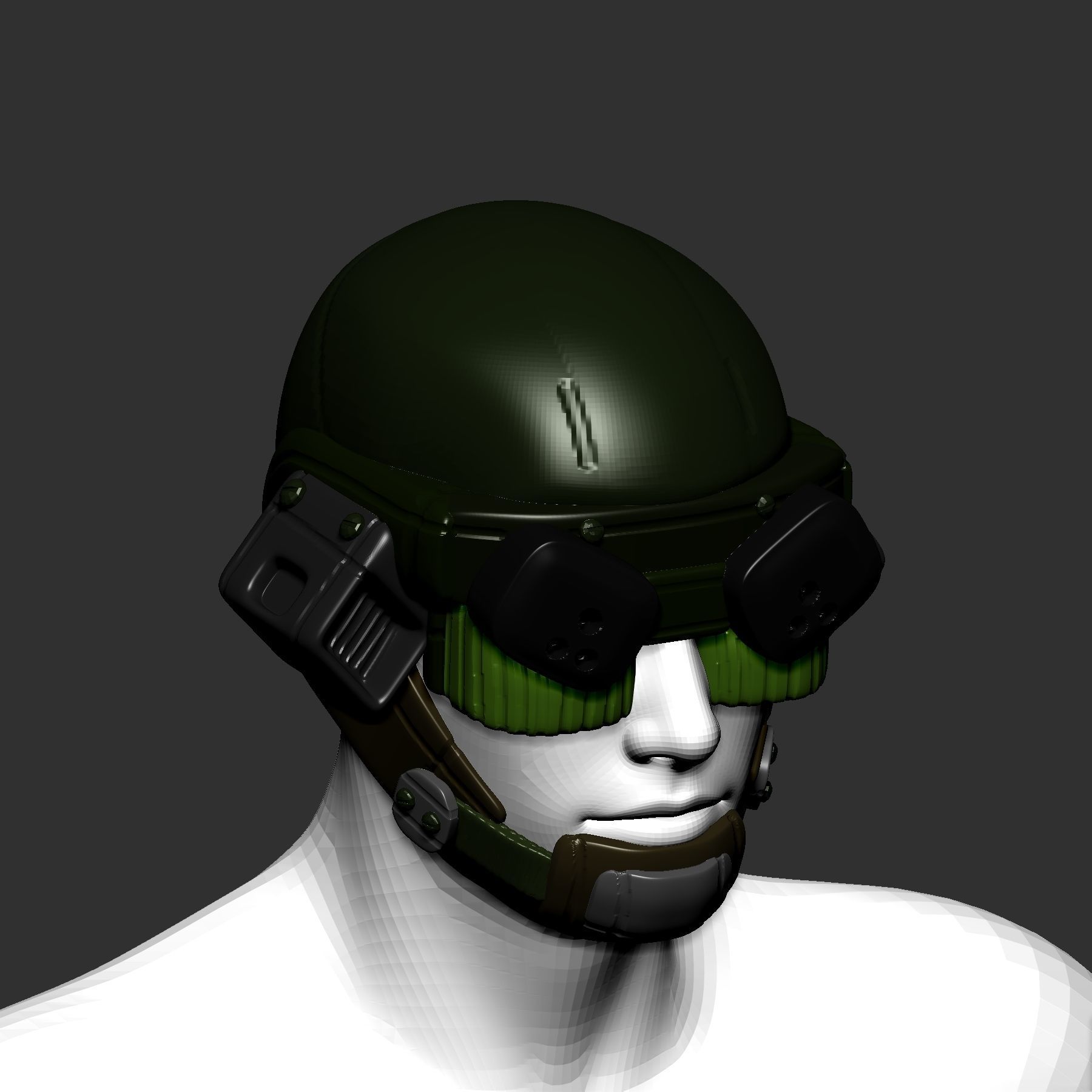 helmet high poly sculpt 3d printable 3D model 3D model_4