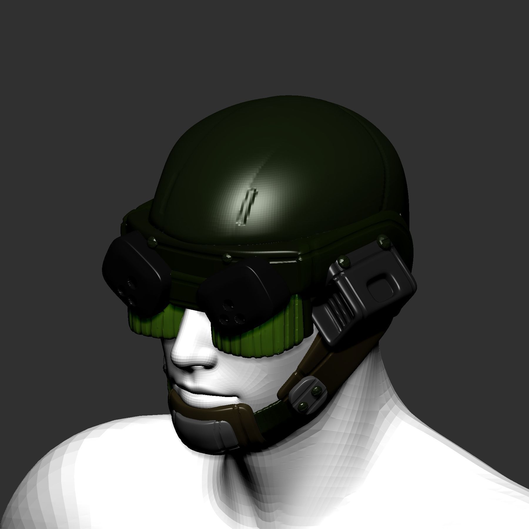 helmet high poly sculpt 3d printable 3D model 3D model_5