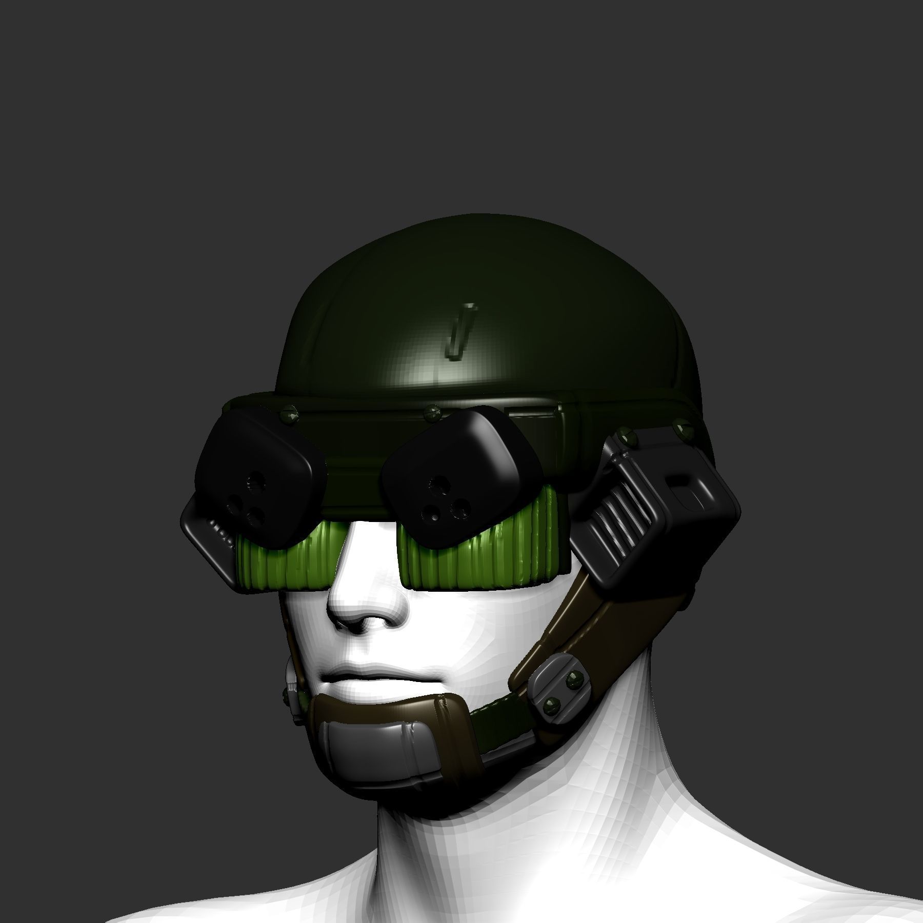 helmet high poly sculpt 3d printable 3D model 3D model_2