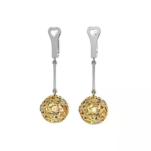 N151 Earrings sphere motiff