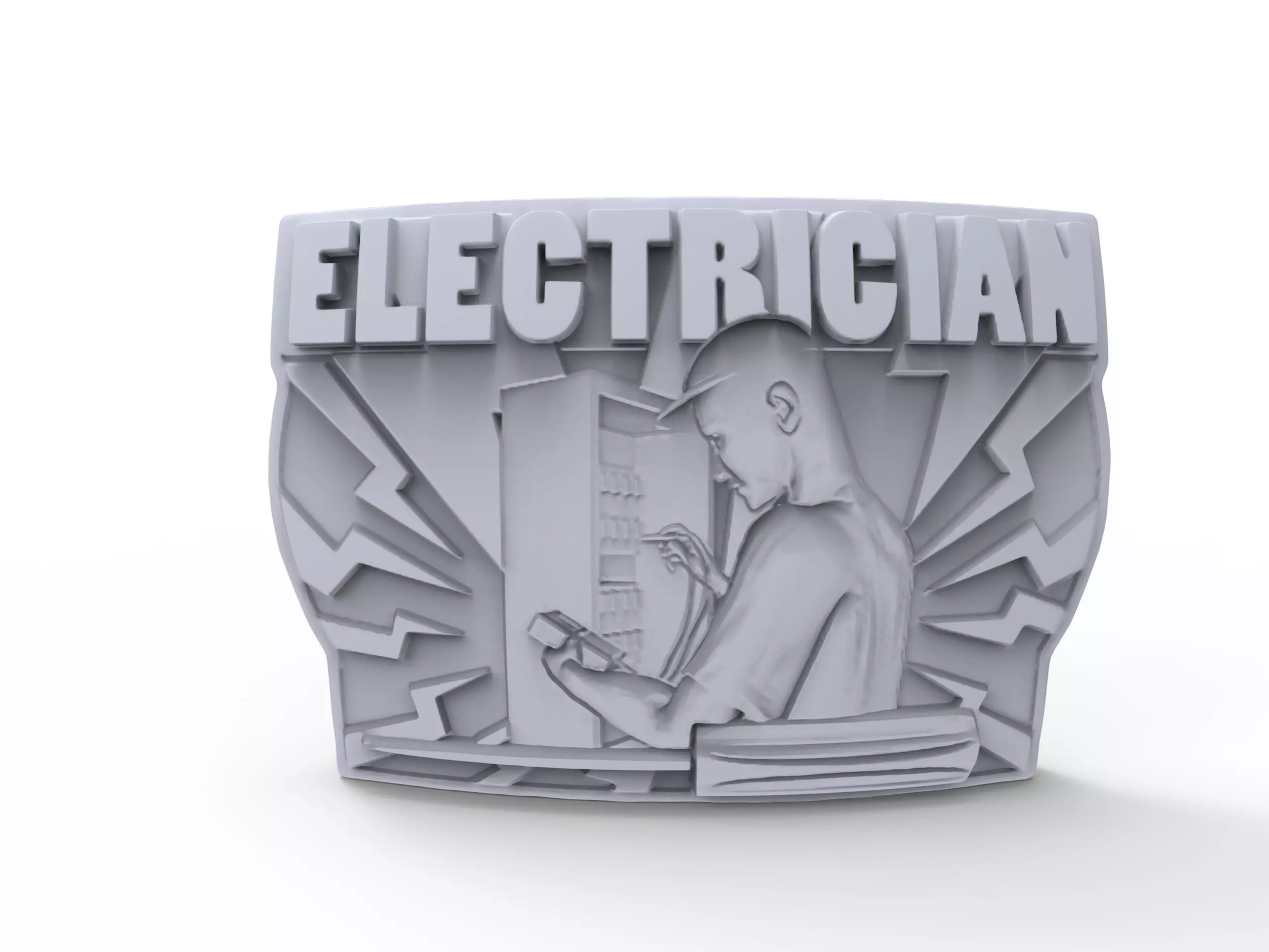Electrician badge 3D print model
