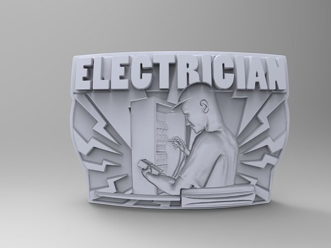 Electrician badge 3D print model