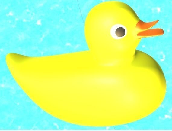 Duckling rubber duck Free low-poly 3D model_0
