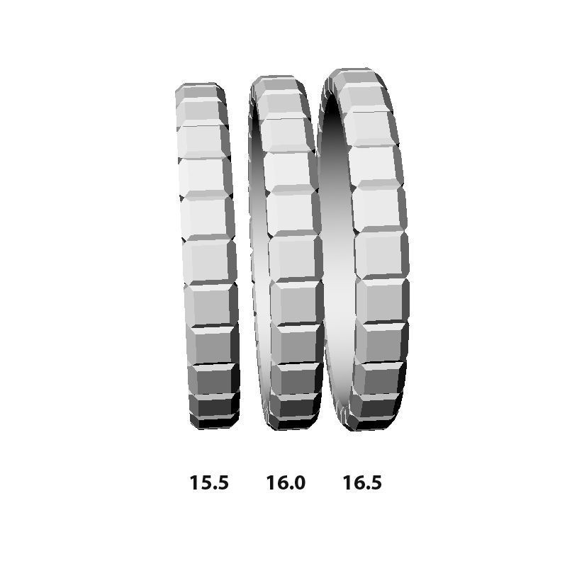 N066 Geometric woman narrow set 2-5mm 3D print model_8