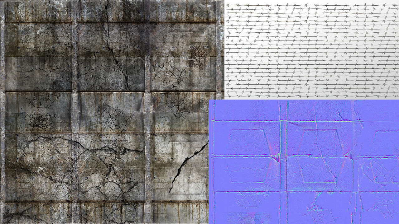 Fence detailed Low-poly 3D model_5