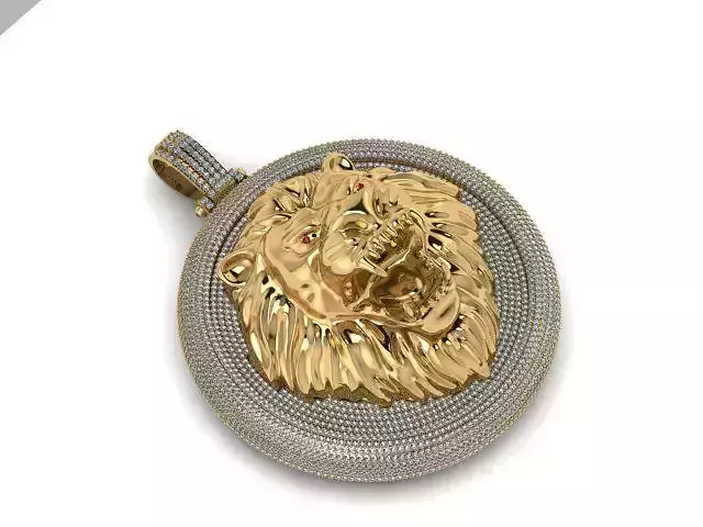 shine with the lion  charm