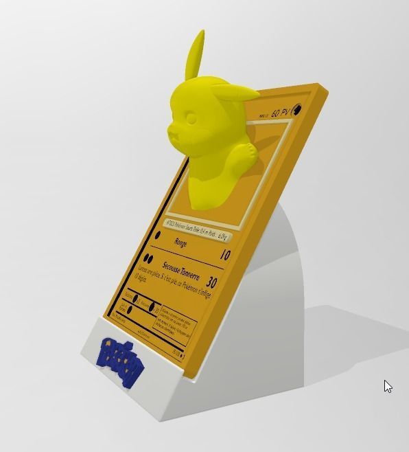 CARTE PIKACHU FAN ART 3D print model_1