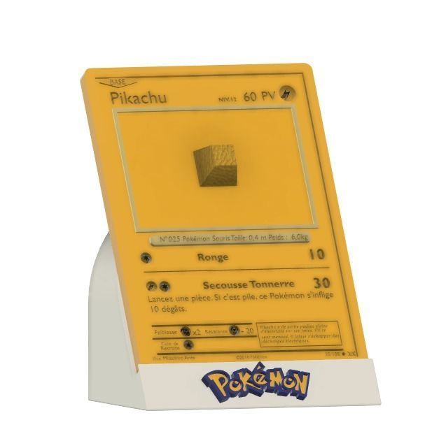 CARTE PIKACHU FAN ART 3D print model_3