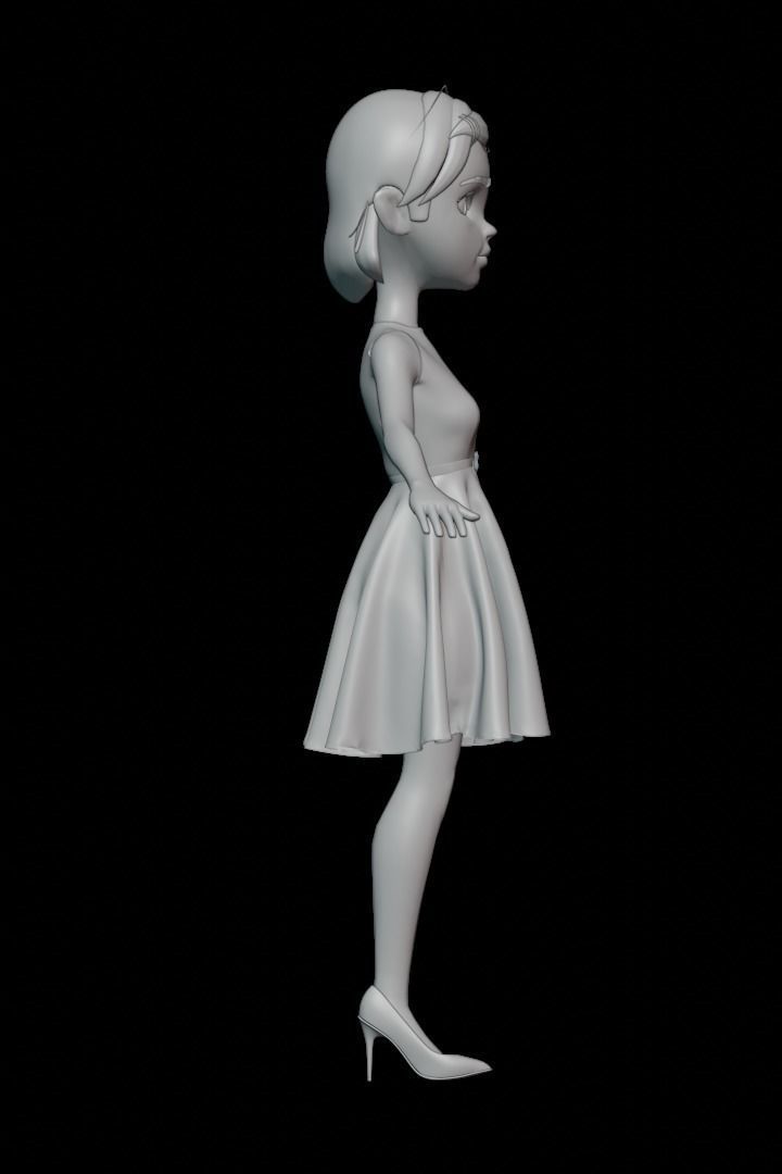 Kim Girl Character 3D model_15