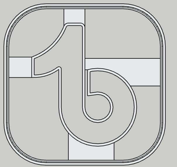 Tiktok - Cookie Cutter 3D print model_1
