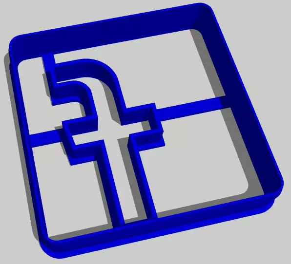 Facebook - Cookie Cutter 3D print model_0