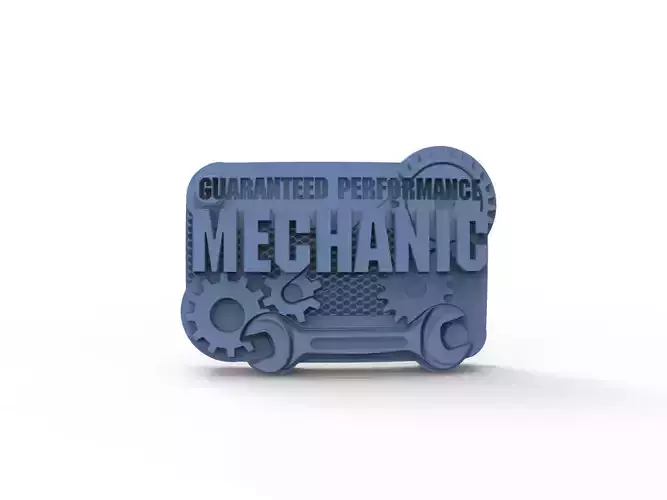 Mechanic Badge 3D print model