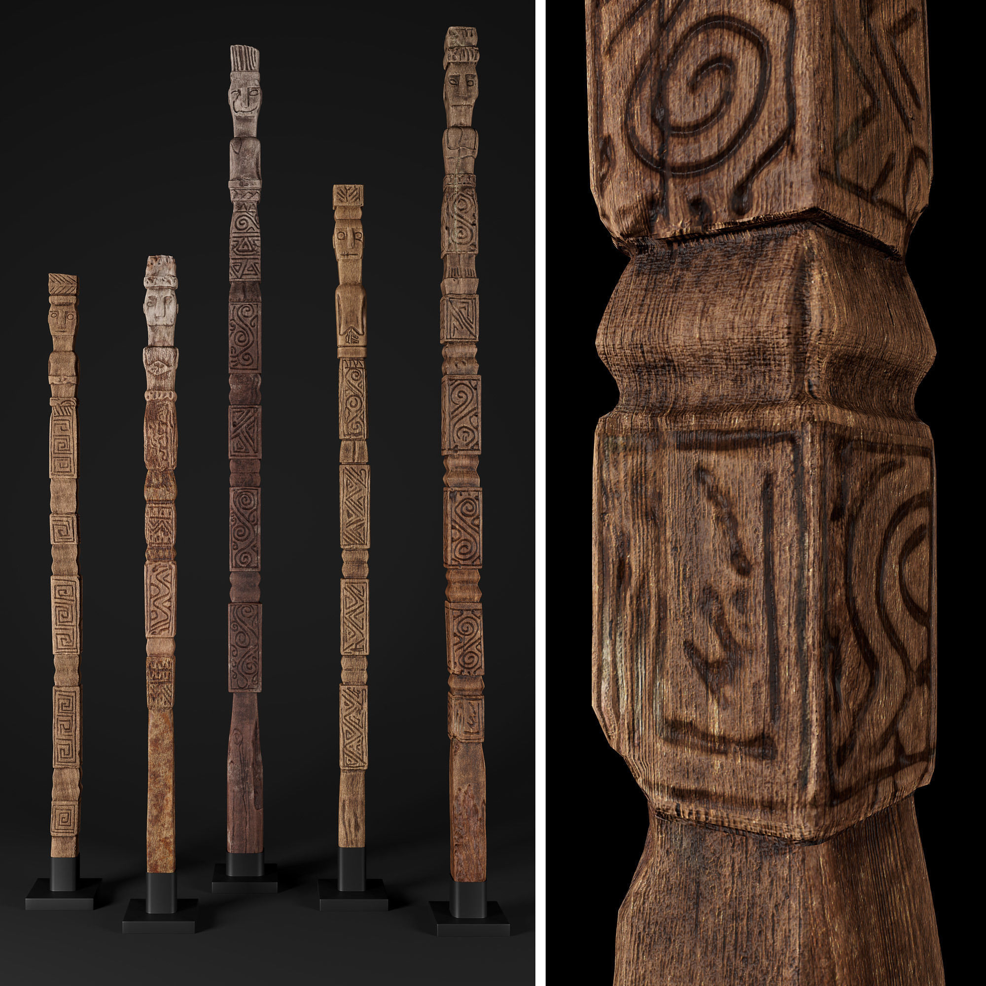 RH Indonesian totem 3D model_1