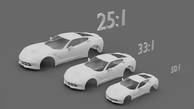 Chevrolet Corvette Stingray C7 3D print model Free 3D print model