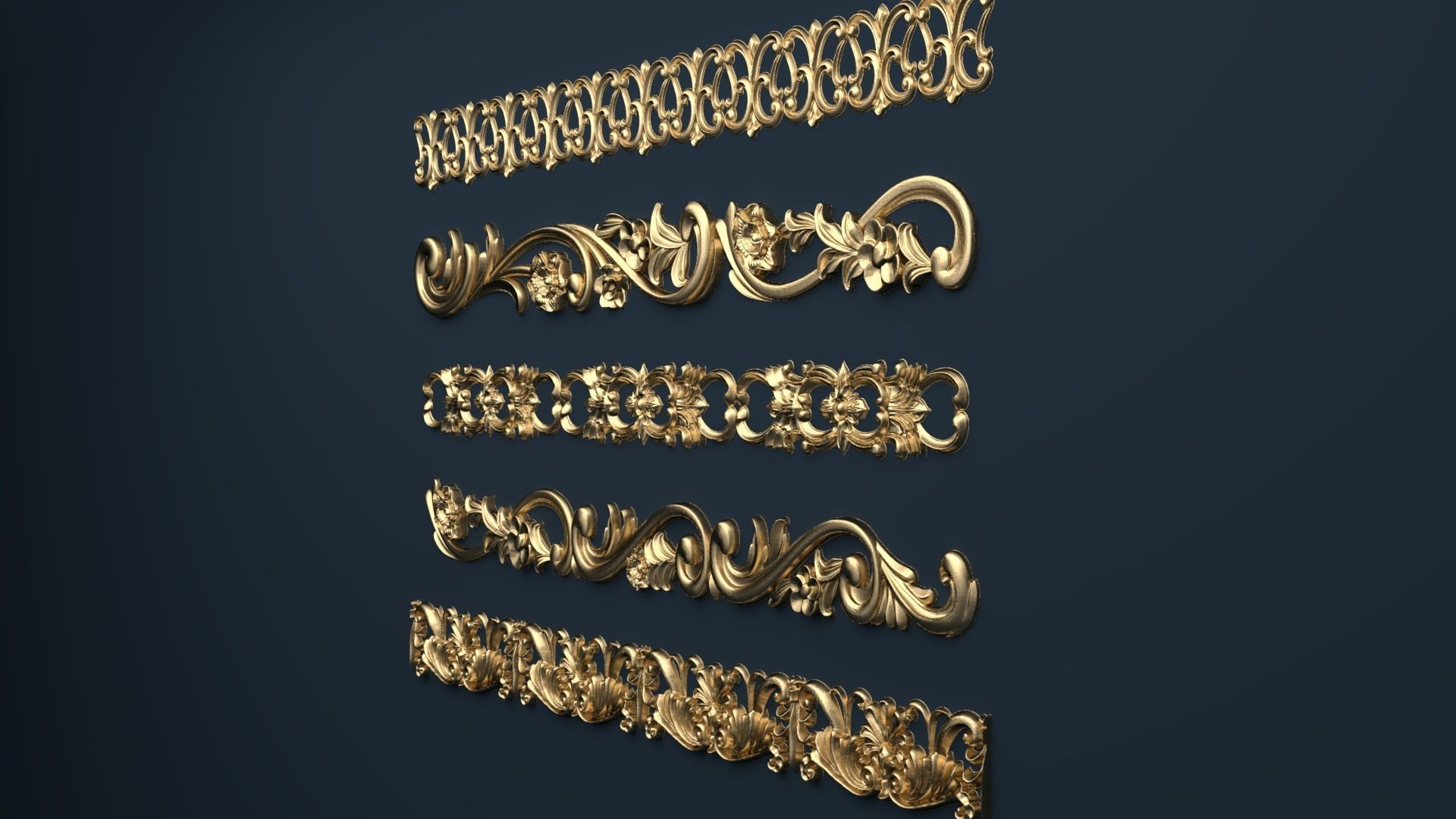 Classic decor ornament v-3D model03 3D model_3