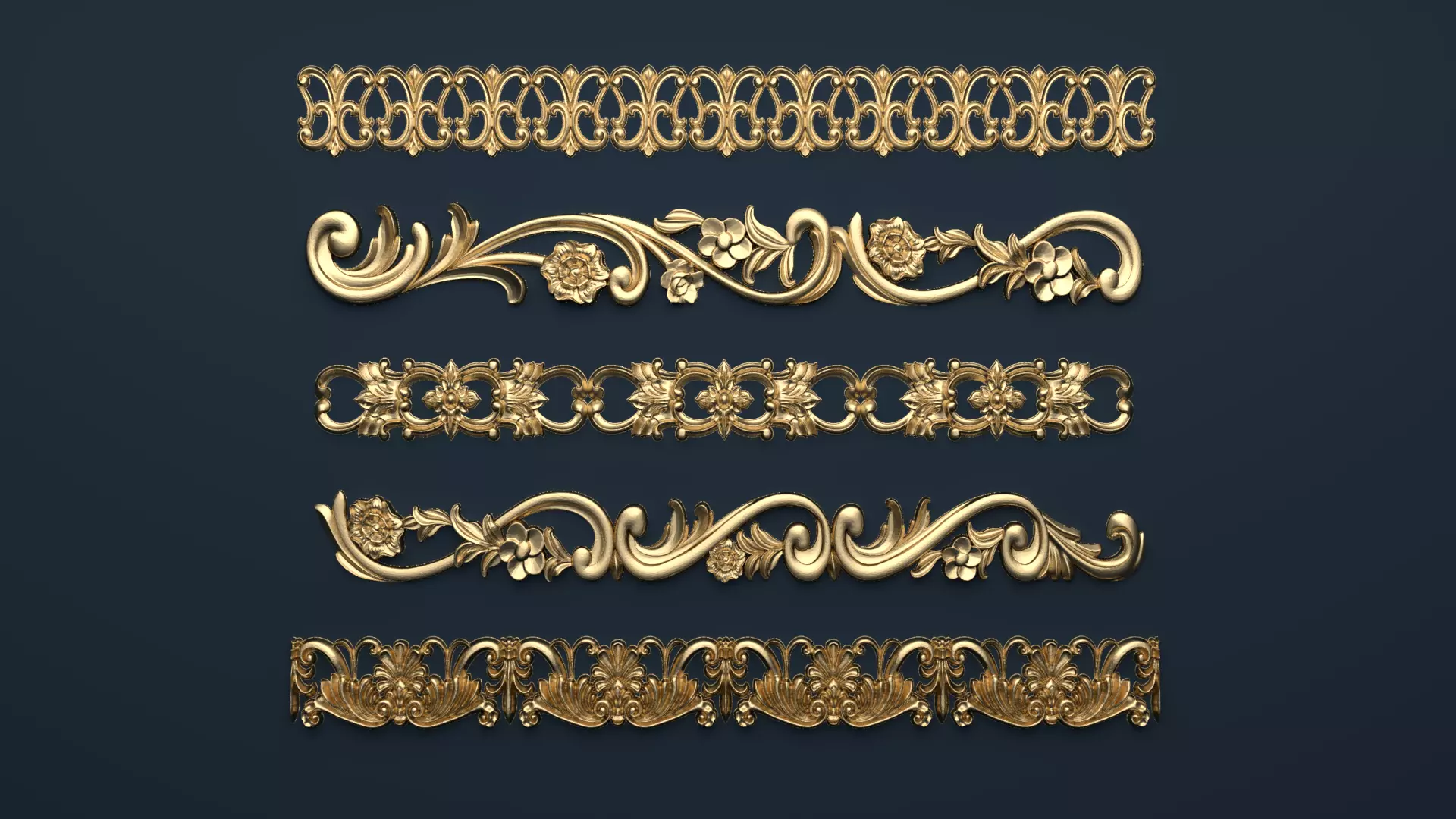 Classic decor ornament v-3D model03 3D model_0