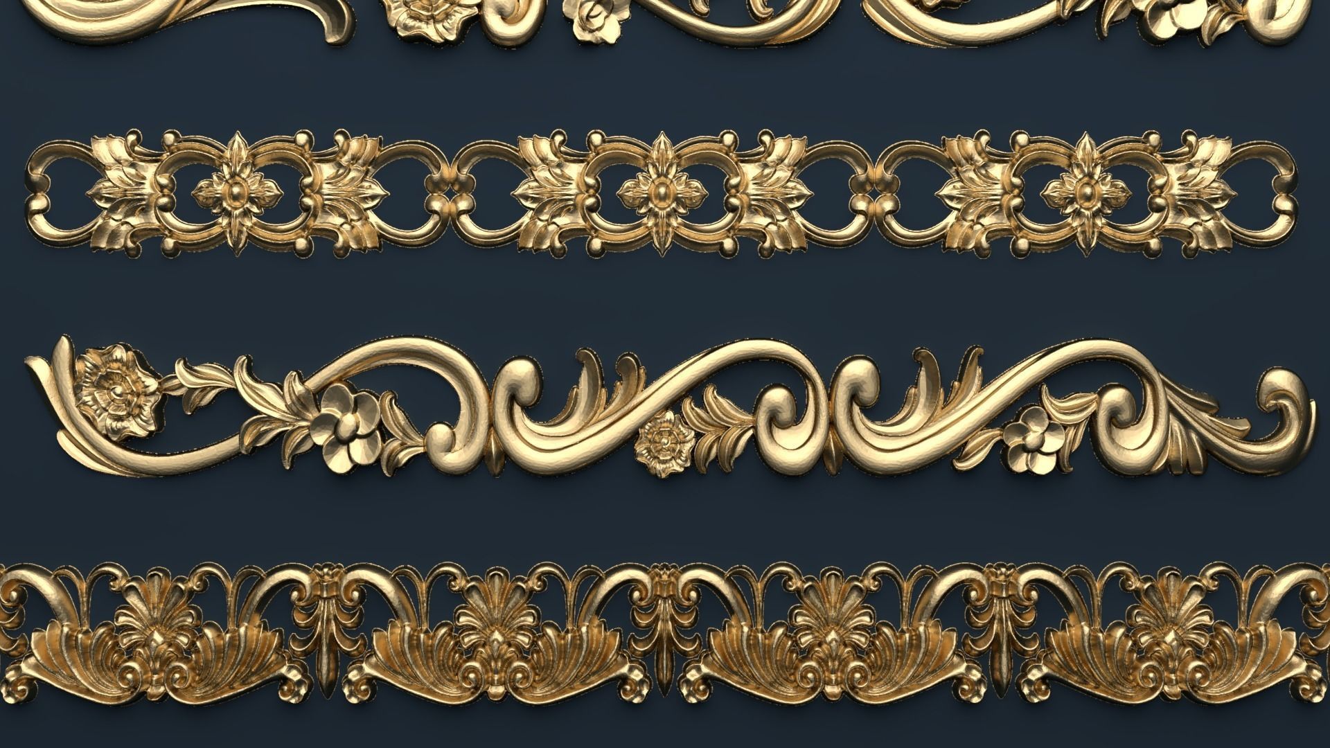 Classic decor ornament v-3D model03 3D model_2