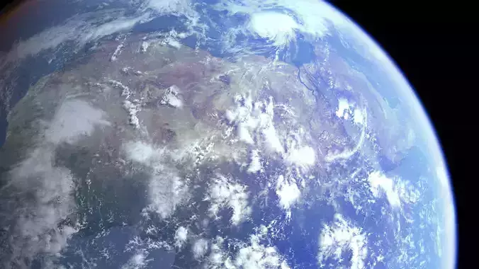 Earth 3dModel from spacecraft -