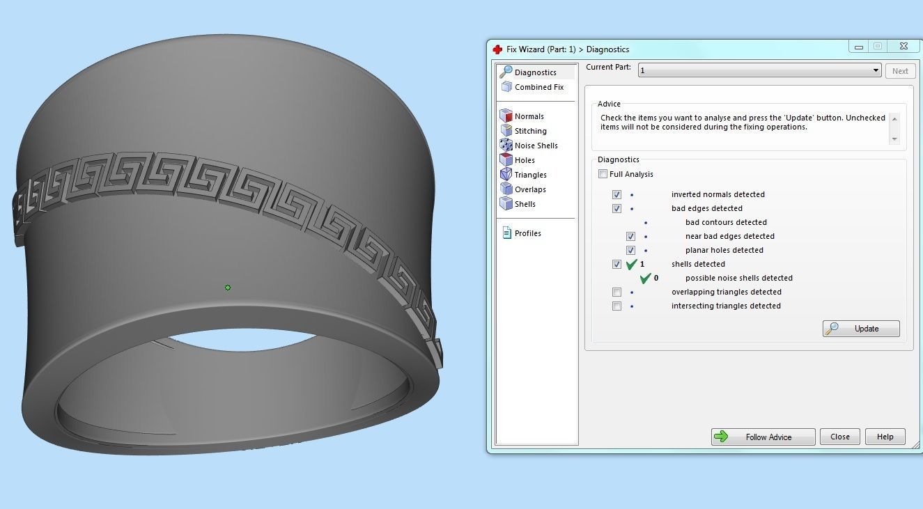 ring with a Greek pattern 3D print model_4