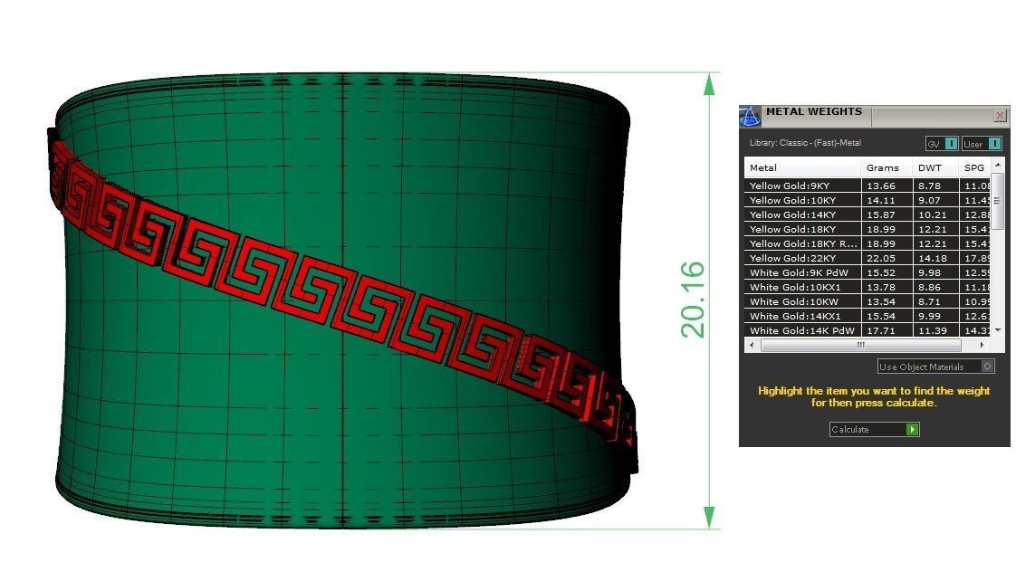 ring with a Greek pattern 3D print model_5