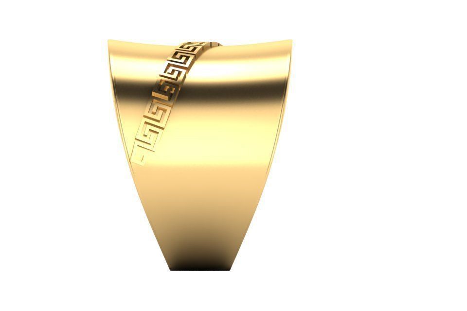 ring with a Greek pattern 3D print model_2