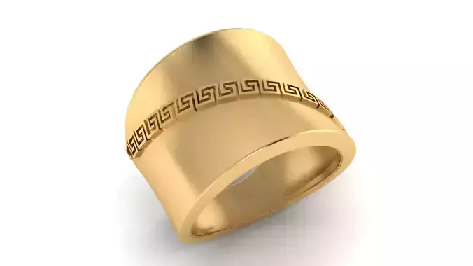ring with a Greek pattern 3D print model