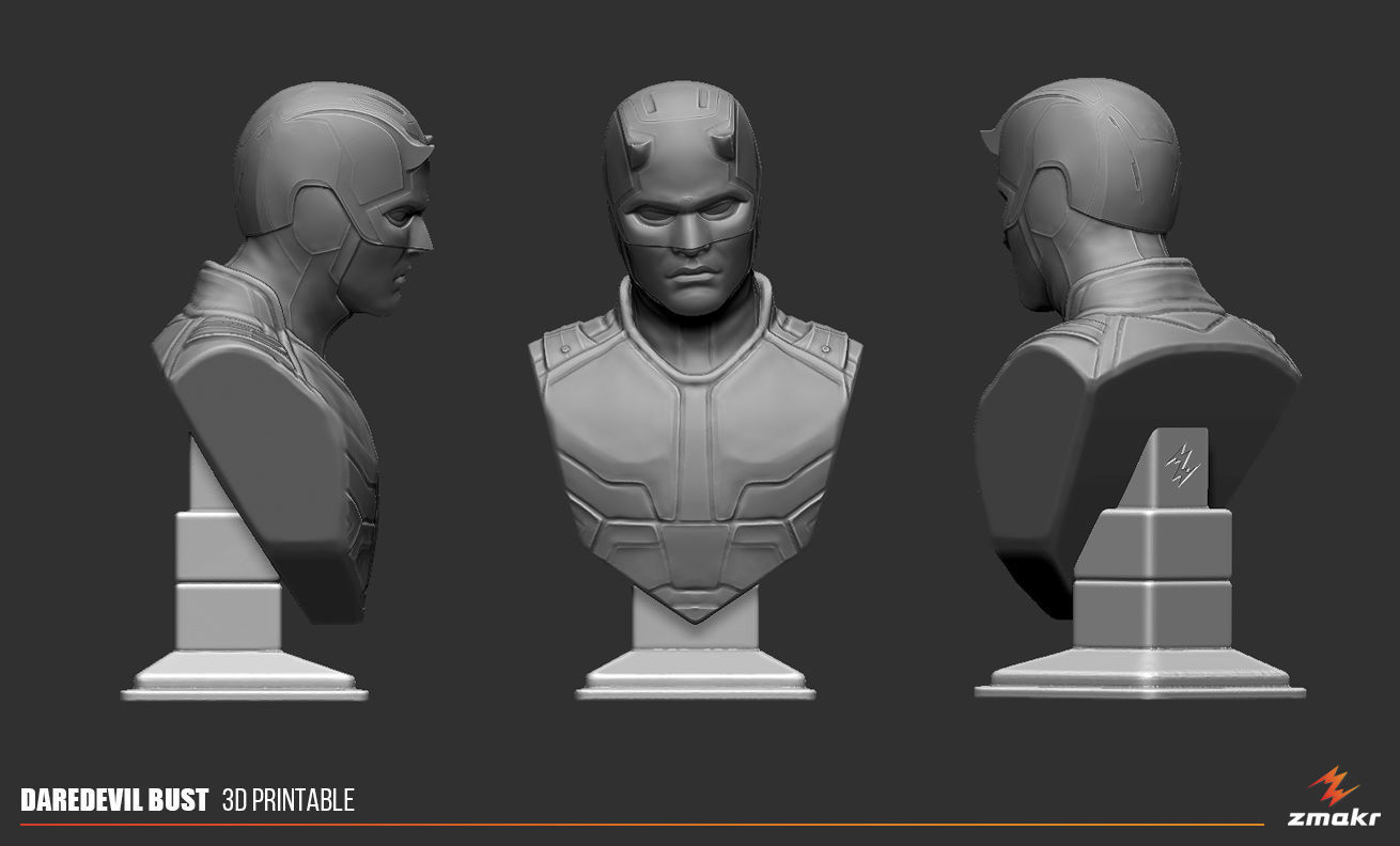 Daredevil Bust - Fan Art 3D print model_1