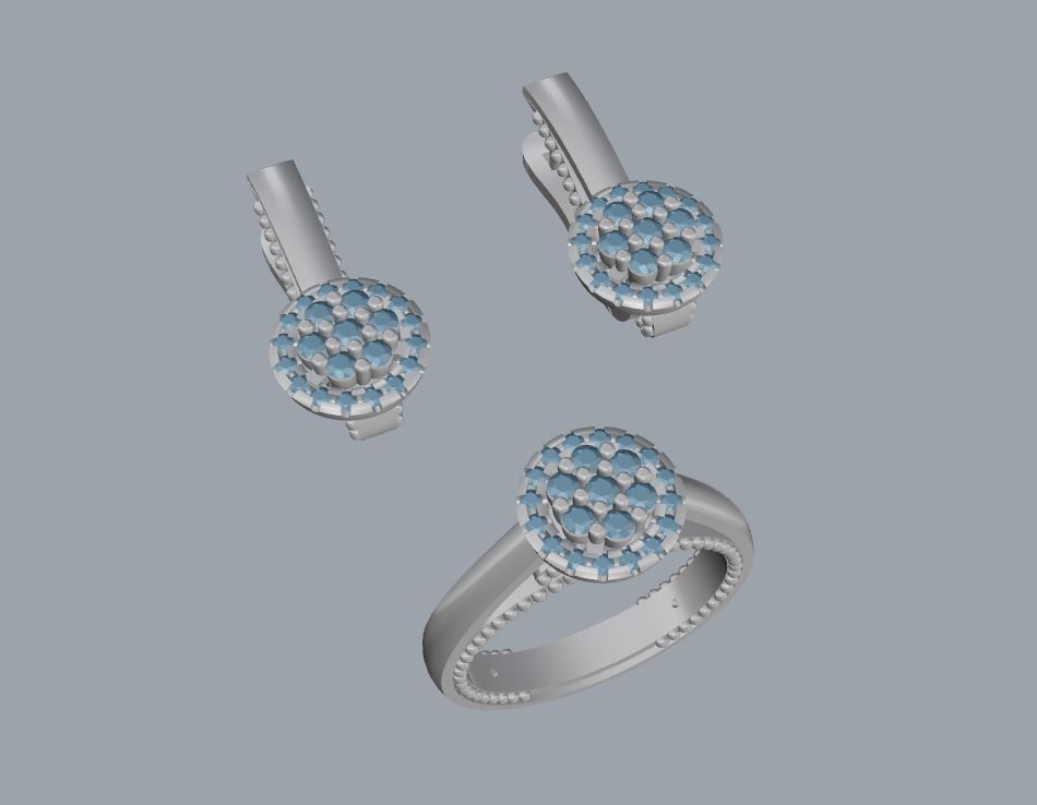 Ring and Earrings 86 3D print model_11