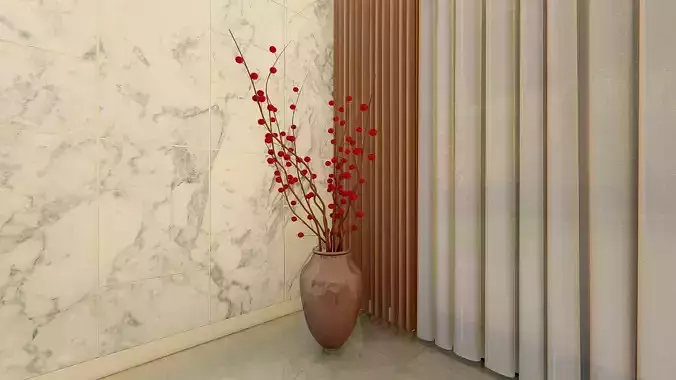 plant room with flowers in vase