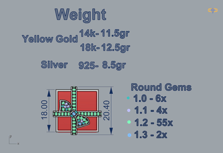 Gift Pendant 3D print model_6