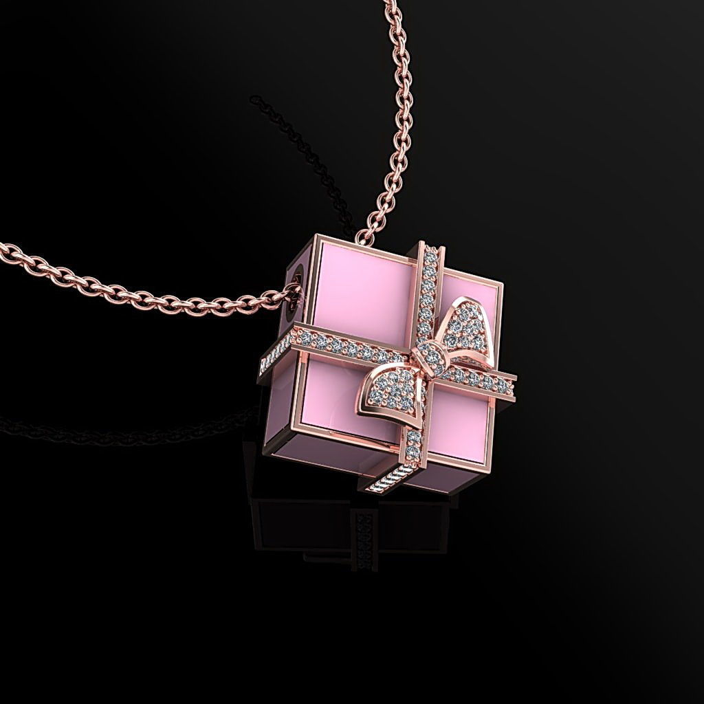 Gift Pendant 3D print model_3