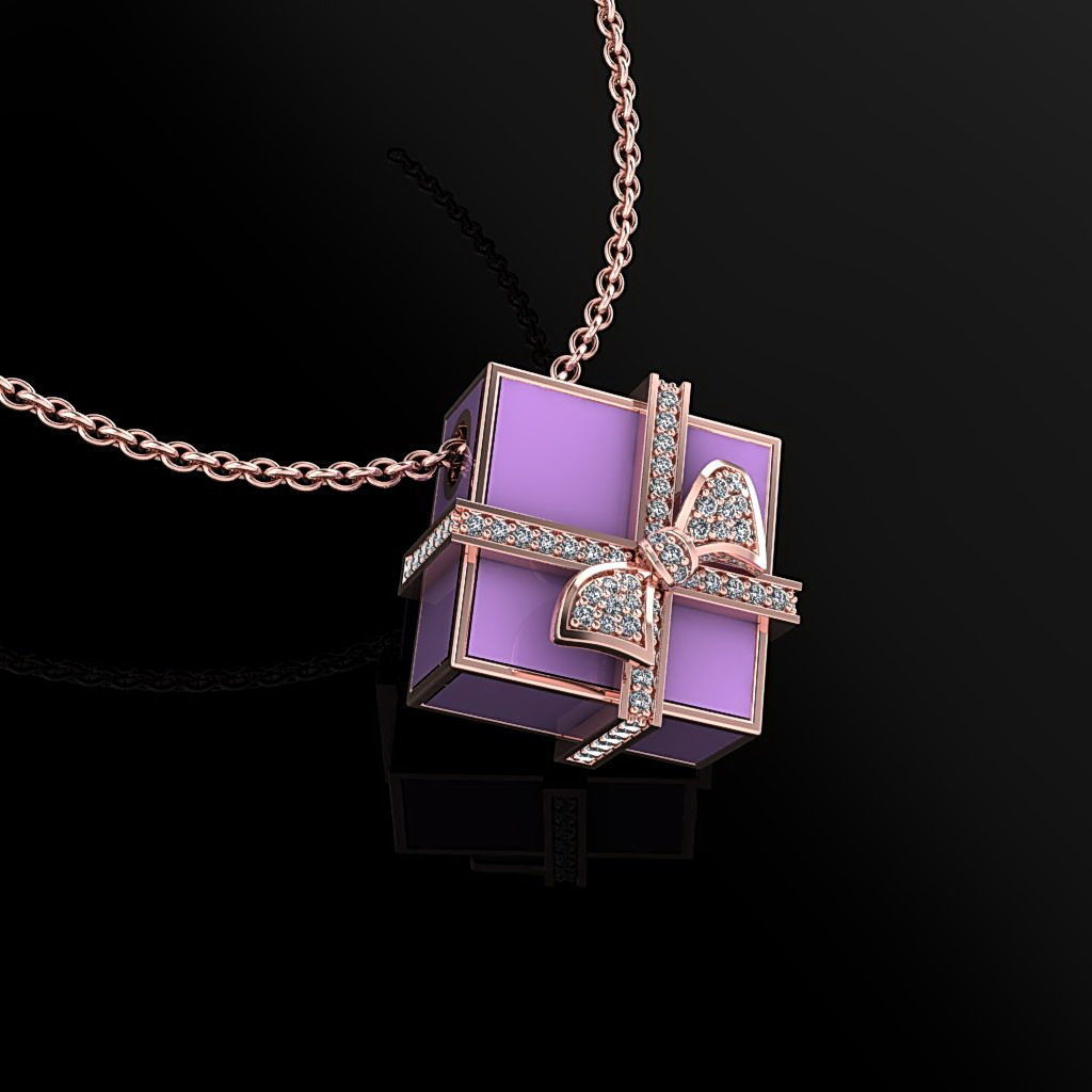 Gift Pendant 3D print model_5