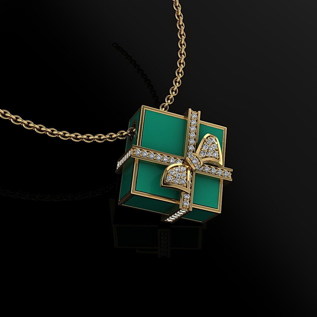 Gift Pendant 3D print model_1