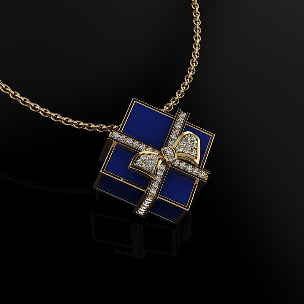 Gift Pendant 3D print model_2