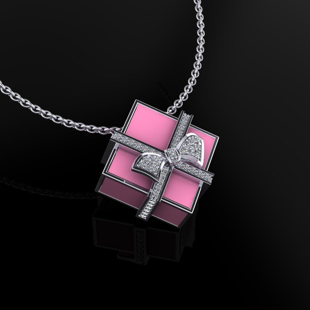 Gift Pendant 3D print model_4