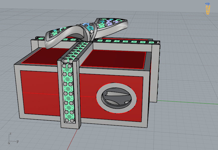 Gift Pendant 3D print model_8