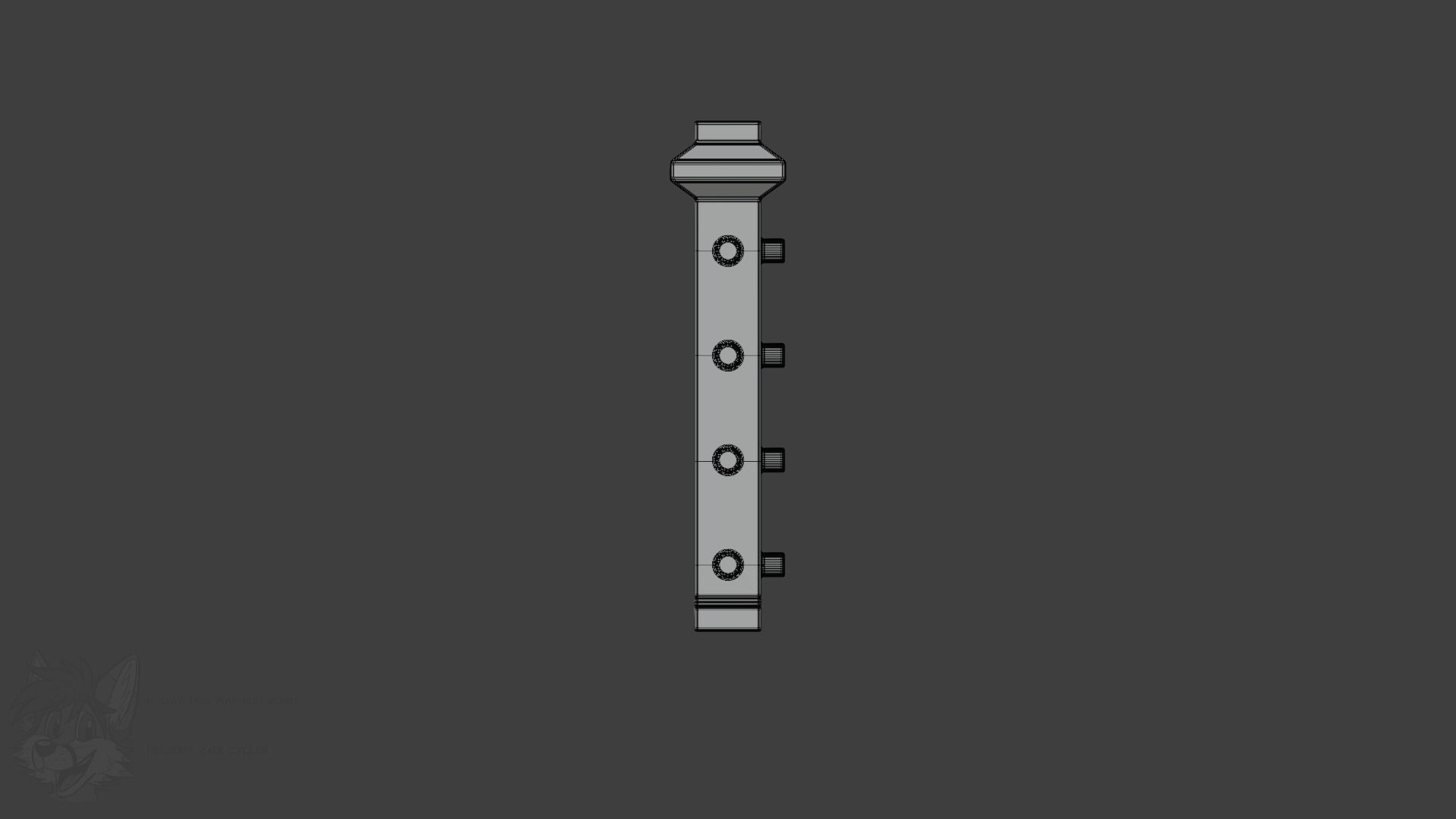 Sci Fi Modular Railing for City Walkways 3D model_12