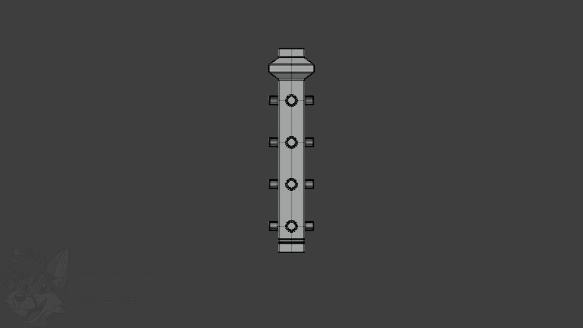 Sci Fi Modular Railing for City Walkways 3D model_18