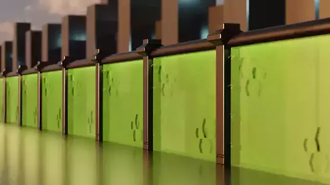 Sci Fi Modular Railing for City Walkways