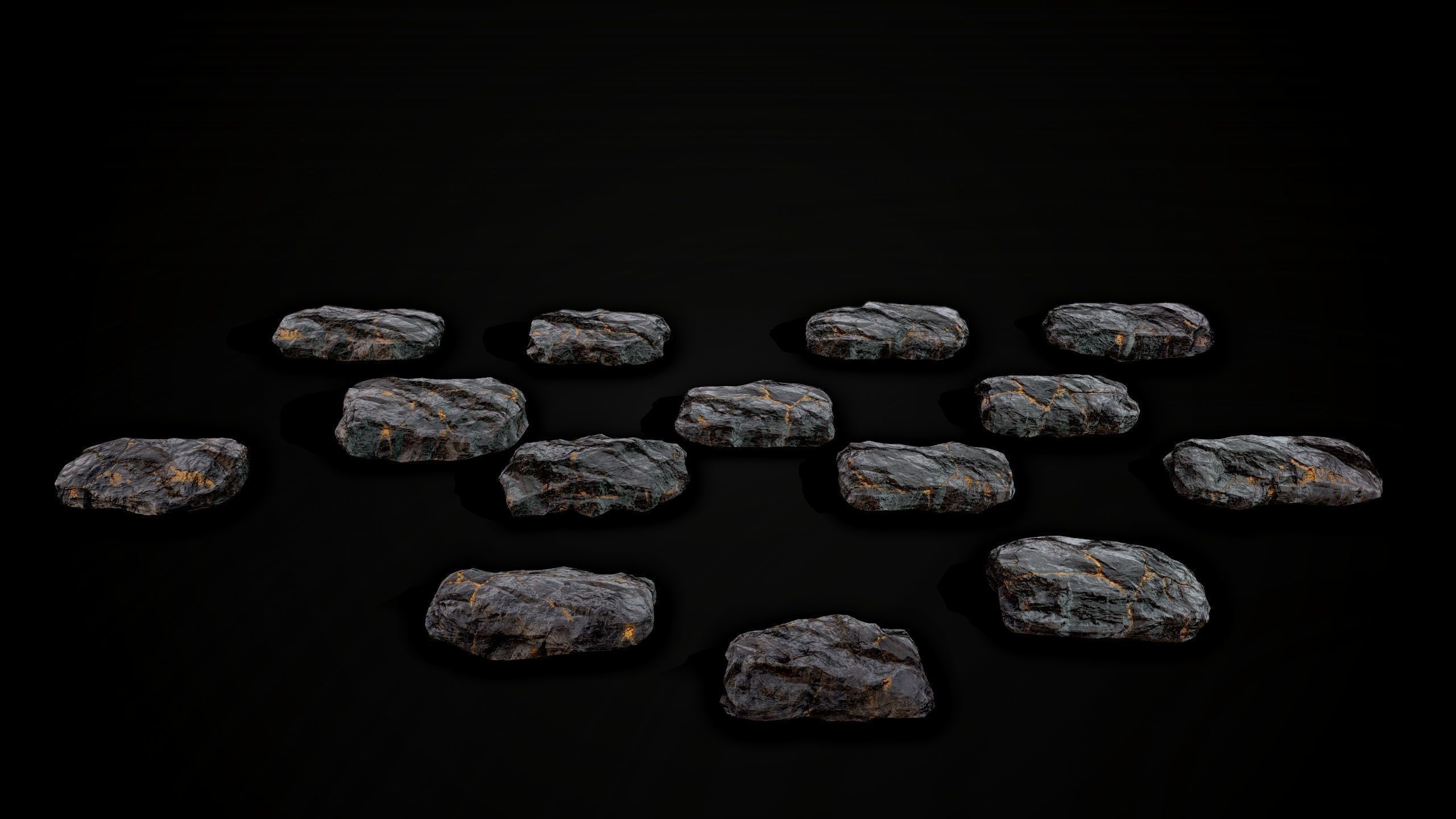 Stones pack Vol 1 Low-poly 3D model_3