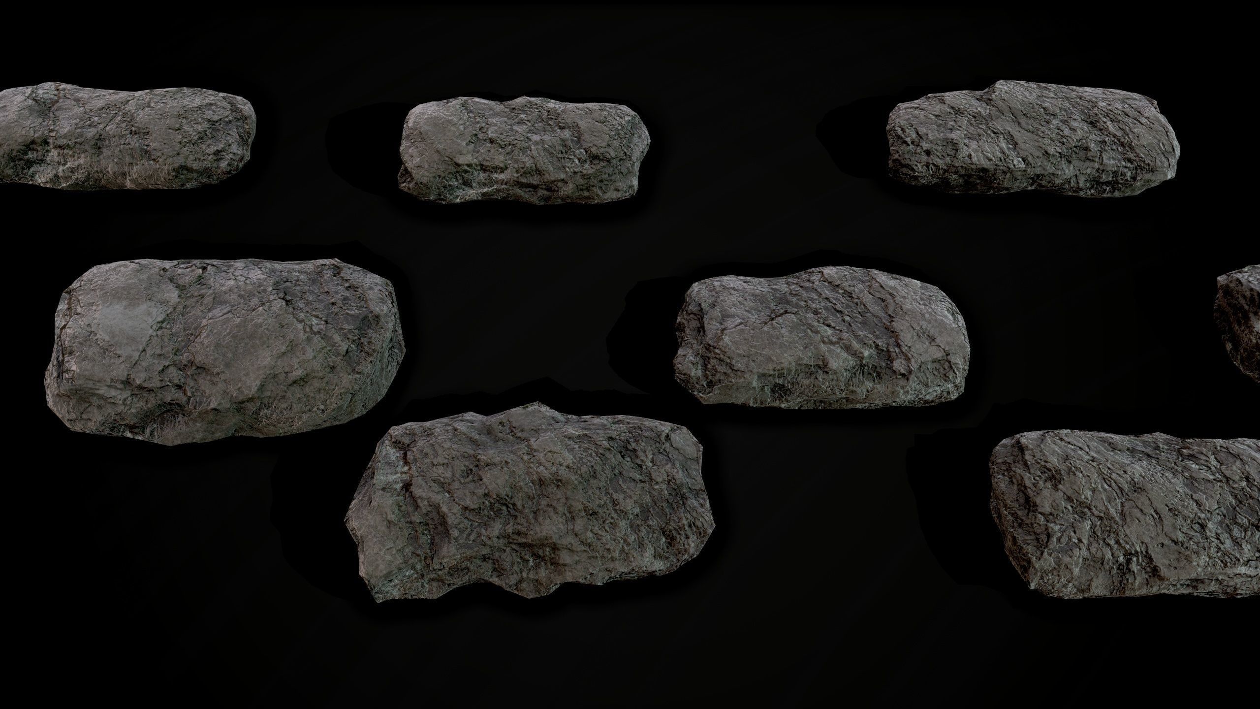 Stones pack Vol 1 Low-poly 3D model_4