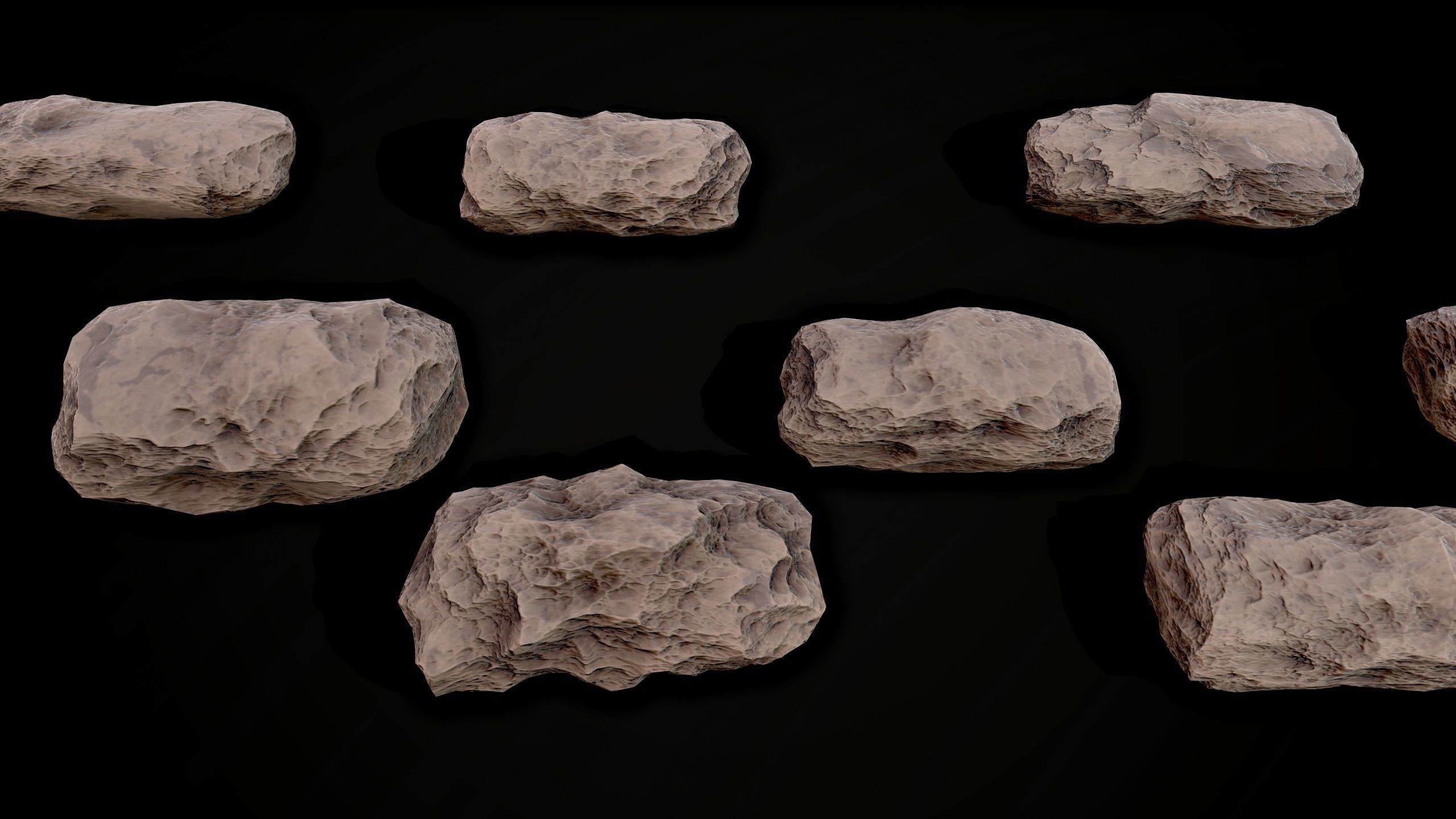 Stones pack Vol 1 Low-poly 3D model_17