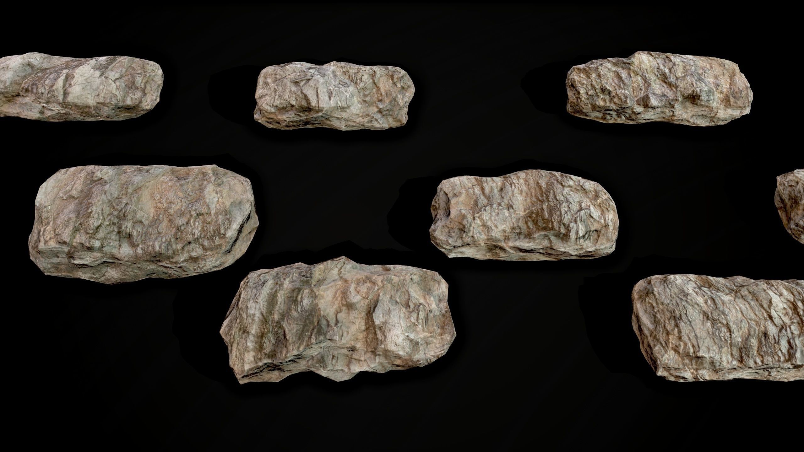 Stones pack Vol 1 Low-poly 3D model_16