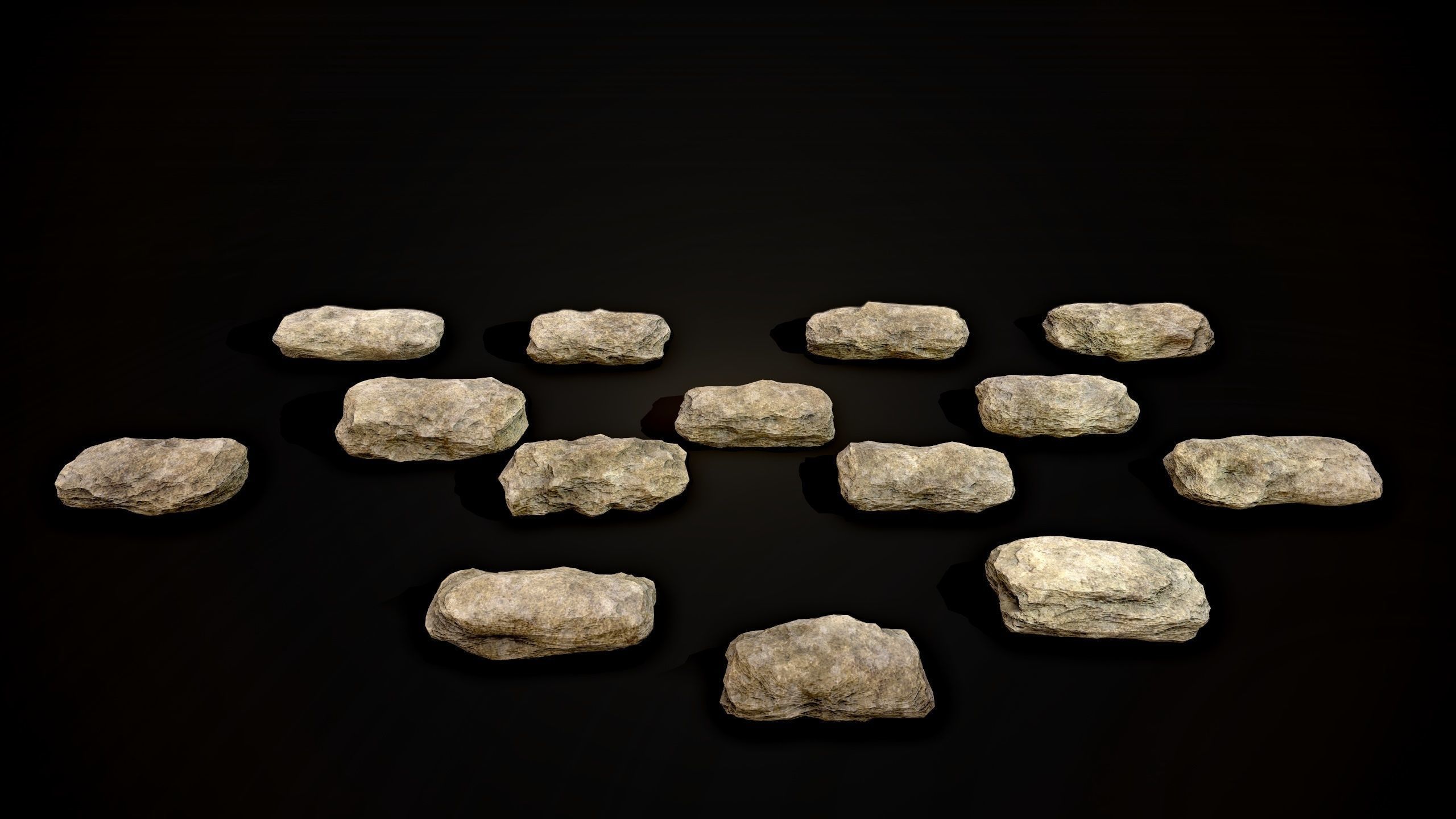Stones pack Vol 1 Low-poly 3D model_1
