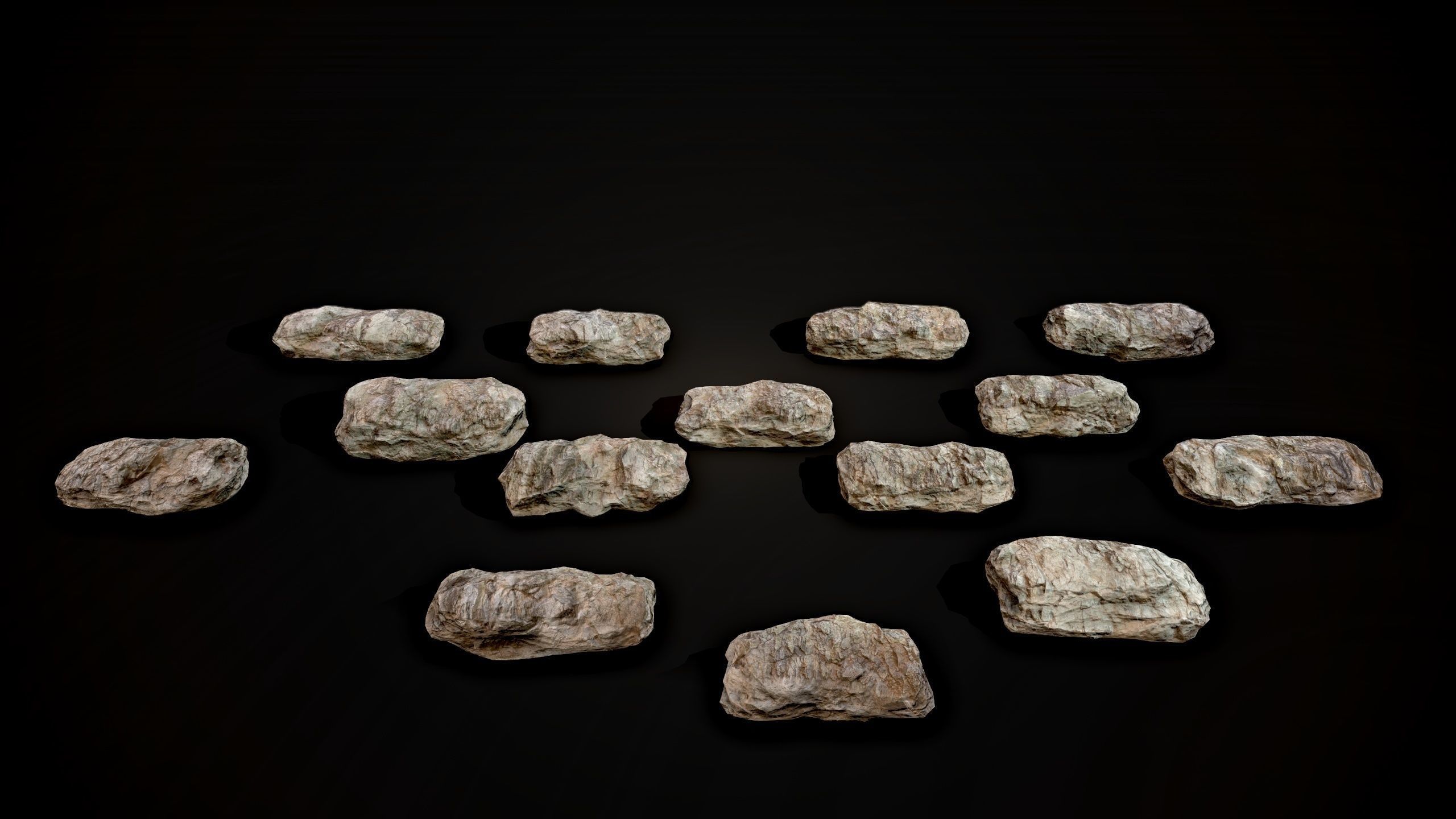 Stones pack Vol 1 Low-poly 3D model_14