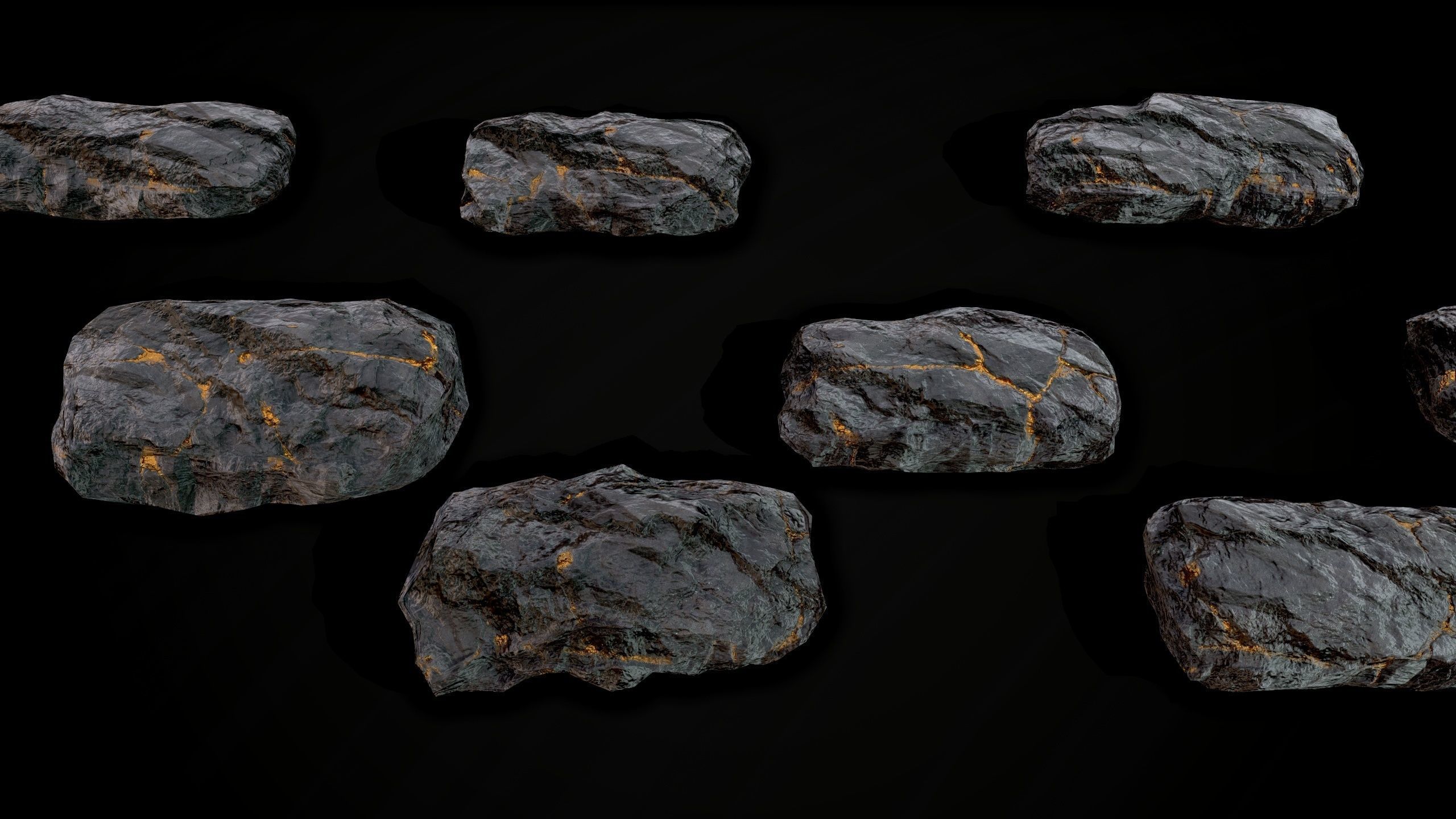 Stones pack Vol 1 Low-poly 3D model_11