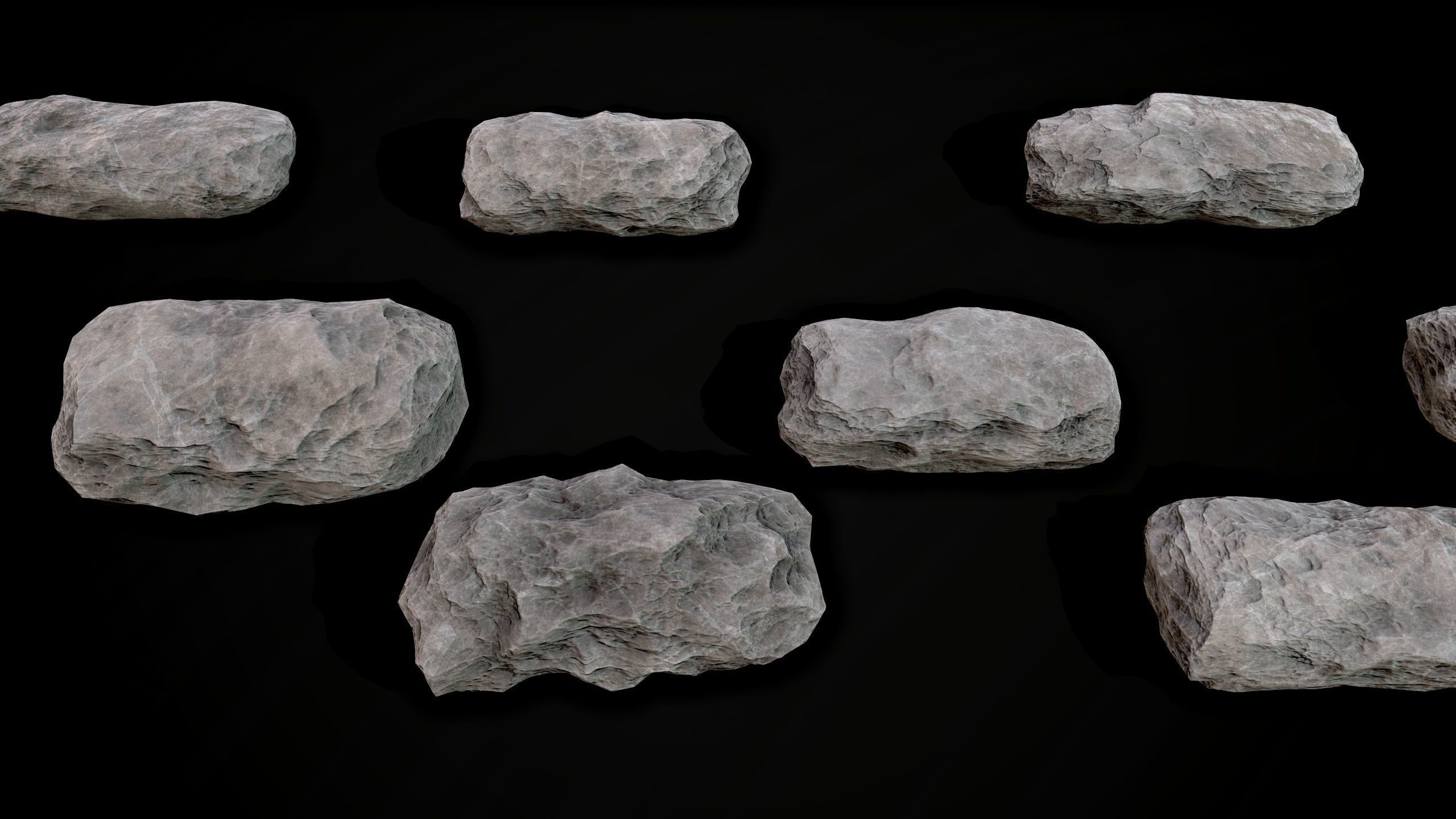 Stones pack Vol 1 Low-poly 3D model_12